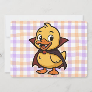 Invitación Vampión de pato de Halloween personalizado