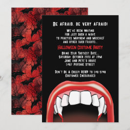 Invitación Vampire Teeth Halloween Fiesta de disfraces de san