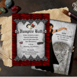 Invitación Vampiro Ball Halloween