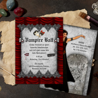 Invitación Vampiro Ball Halloween