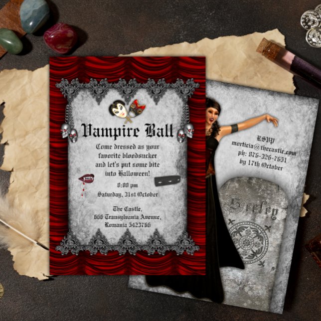 Invitación Vampiro Ball Halloween (Subido por el creador)