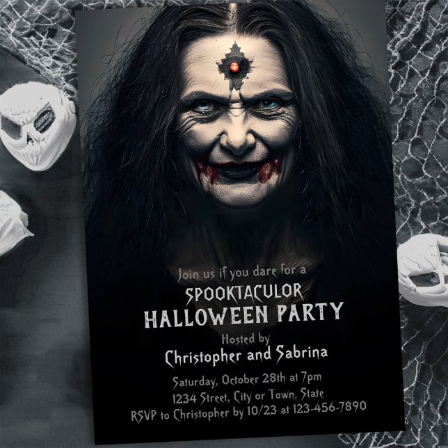 Invitación Vampiro Bruja Halloween (Subido por el creador)