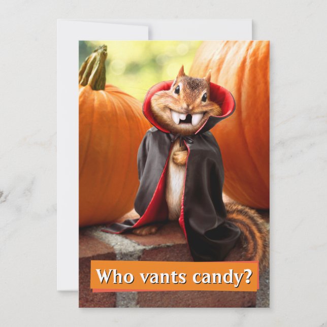 Invitación Vampiro de Chipmunk (Anverso)