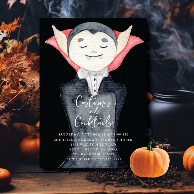 Invitación Vampiros góticos y fiesta de Halloween (Subido por el creador)