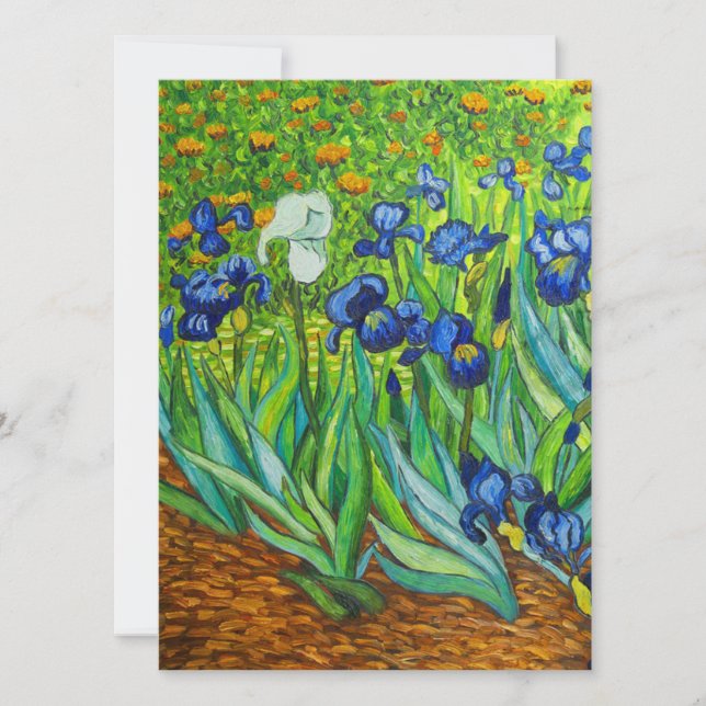 Invitación Van Gogh Irises (Anverso)
