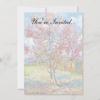 Invitación Van Gogh - Melocotones rosados