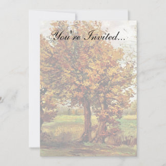 Invitación Van Gogh - Paisaje de Otoño con Cuatro Árboles