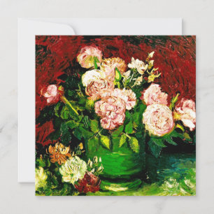 Invitación Van Gogh Peonías y Rosas