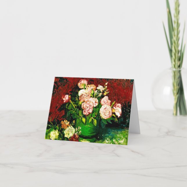 Invitación Van Gogh Peonies y Rosas (Anverso)