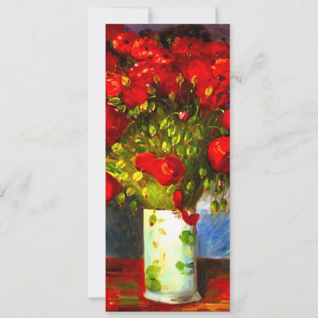 Invitación Van Gogh Red Poppies (Anverso)