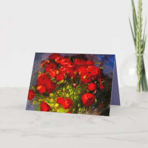Invitación Van Gogh Red Poppies