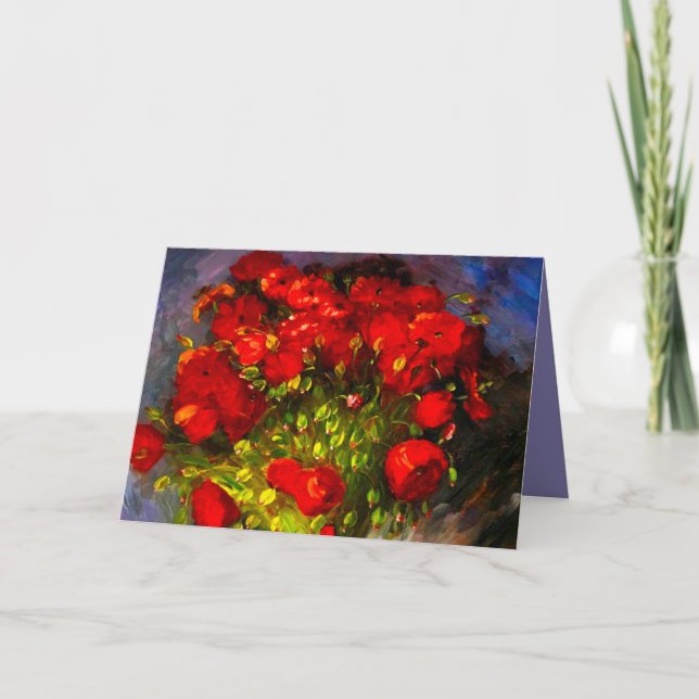 Invitación Van Gogh Red Poppies (Anverso)