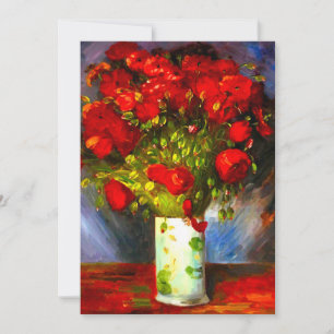 Invitación Van Gogh Red Poppies