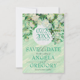 Invitación Van Gogh Roses Save The Wedding Date Invitation