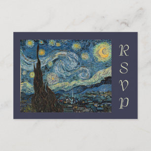Invitación Van Gogh Starry Night Rsvp