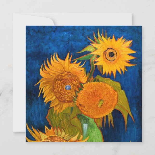 Invitación Van Gogh Sunflowers (Anverso)