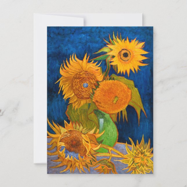 Invitación Van Gogh Sunflowers (Anverso)
