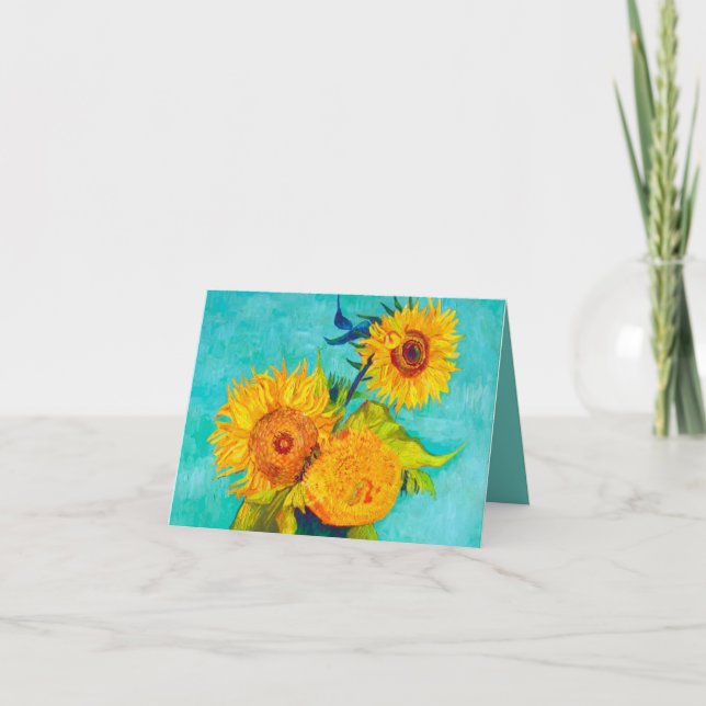 Invitación Van Gogh Sunflowers (Anverso)