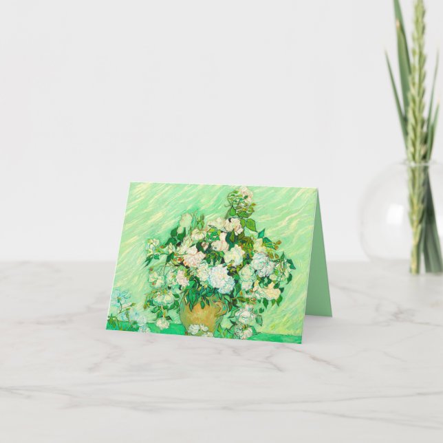 Invitación Van Gogh White Roses (Anverso)