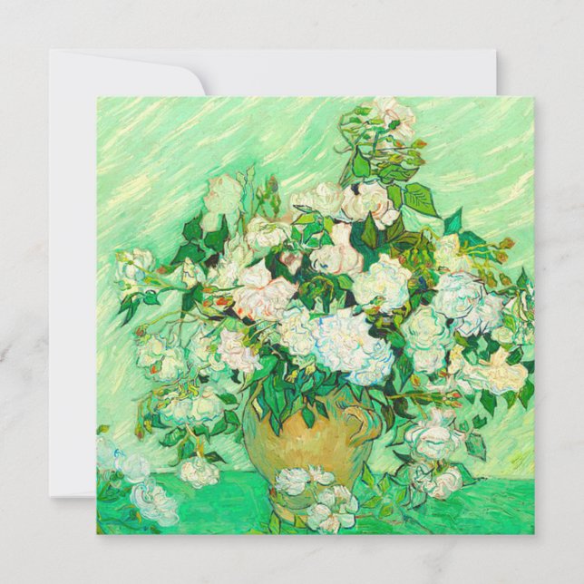 Invitación Van Gogh White Roses (Anverso)