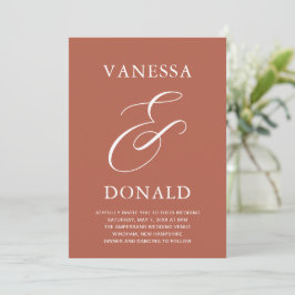 Invitación Vanessa Terracotta Modern Boda