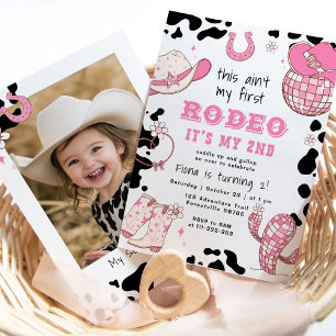 Invitación Vaqueira del oeste foto del 2do Rodeo Fiesta de cu