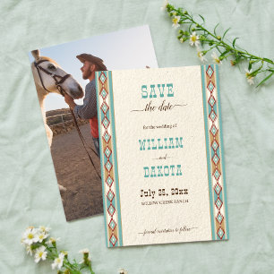 Invitación Vaquera del rancho del suroeste salva la fecha