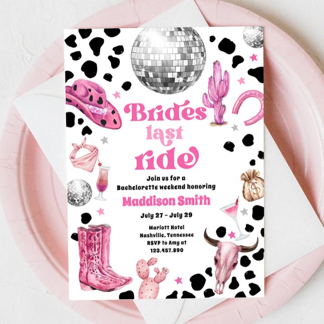 Invitación Vaquera Espacial Fin de Semana de Despedida de Sol (Subido por el creador)