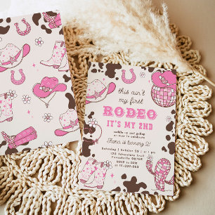 Invitación Vaquera occidental 2do Rodeo foto Fiesta de cumple
