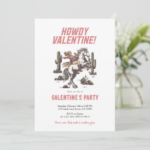 Invitación Vaquera Occidental Cómo está usted Galentines
