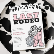 Vaquera Rosa Moderna Último Rodeo Fiesta de Desped