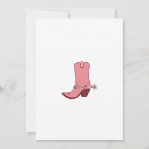 Invitación Vaquera, tema de bota de vaquero