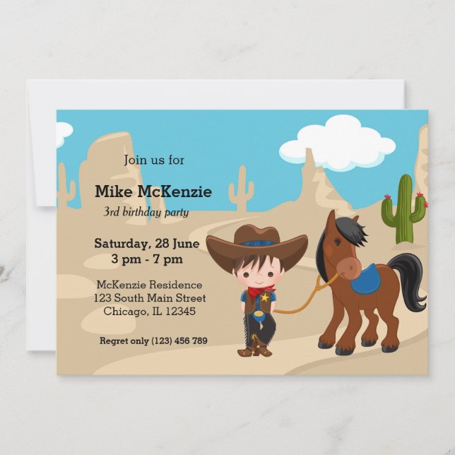 Invitación Vaquero (Anverso)