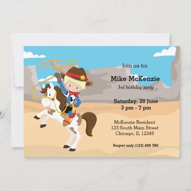 Invitación Vaquero (Anverso)