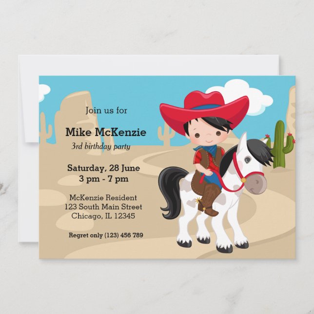 Invitación Vaquero (Anverso)