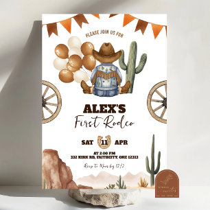 Invitación Vaquero del Oeste Salvaje Mexicano Español Primer 