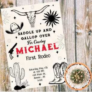 Invitación Vaquero del Oeste Salvaje País