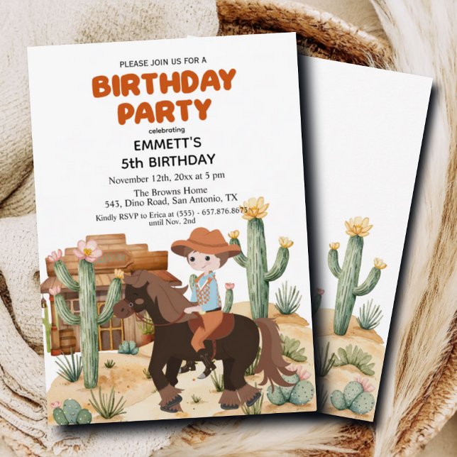 Invitación Vaquero en la fiesta de los 5 Años de Caballo (Subido por el creador)