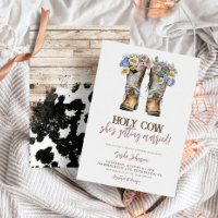 Vaquero Floral de vaca sagrada Boots Ducha de novi