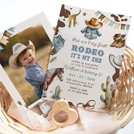 Invitación Vaquero occidental 2ª foto Rodeo Festividad de cum