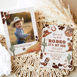Invitación Vaquero occidental 2ª foto Rodeo Festividad de cum