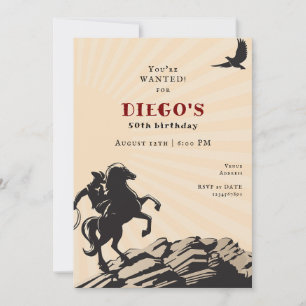 Invitación Vaquero occidental Vaquero Adulto salvaje Adulto O