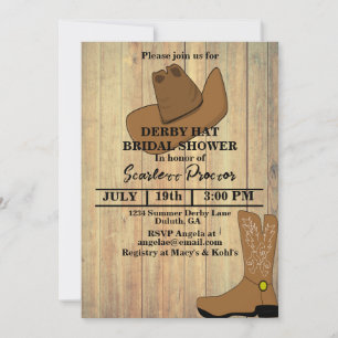 Invitación Vaquero ruso Kentucky Derby Bridal Shower
