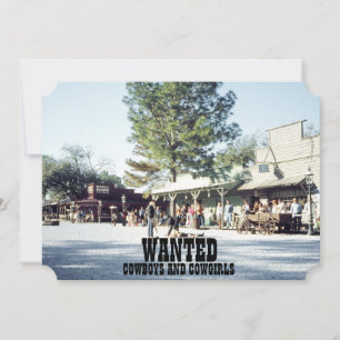 Invitación Vaquero silvestre West de cumpleaños