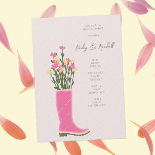 Invitación Vara de arranque de goma rosa Flor silvestre duc
