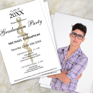 Invitación Vara de oro de Asclepio de graduación médica   Fot