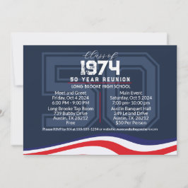 Invitación Variedad patriótica de 50 años de escuela secundar