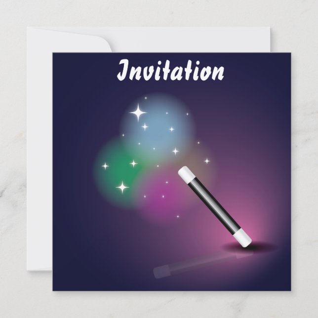 Invitación varita mágica (Anverso)