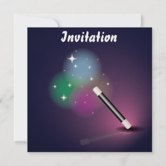 Invitación varita mágica