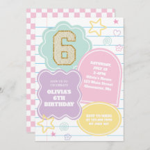 Varsity preppy parche pastel bloc de notas Cumplea